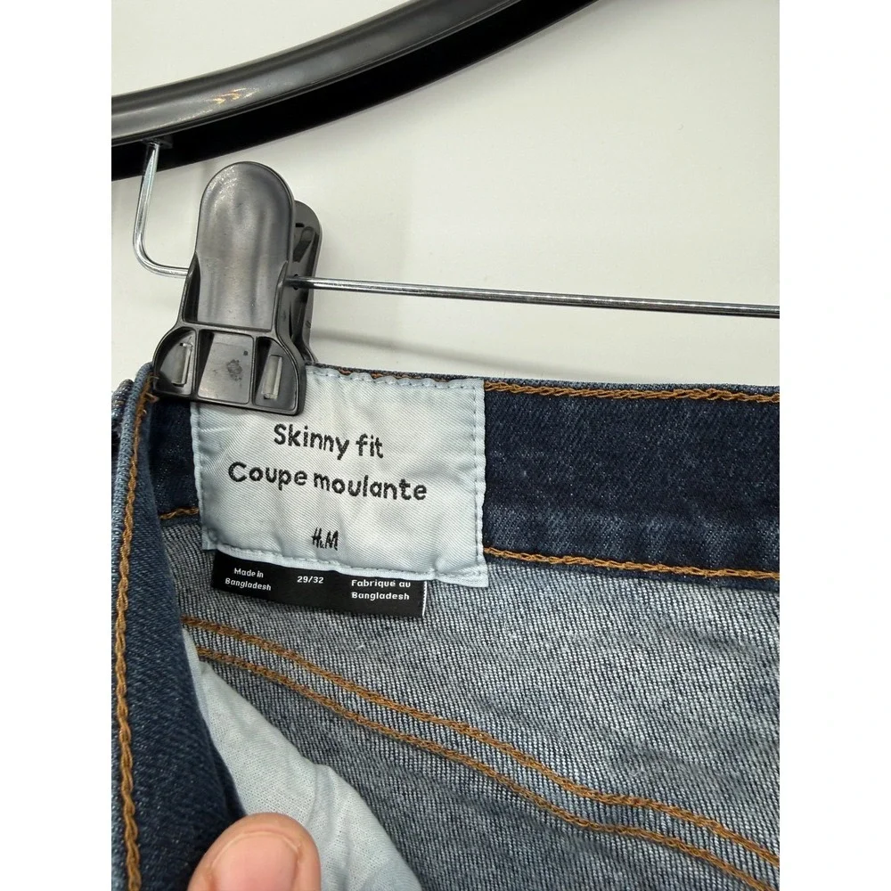 Lot of 3 HM Mens Skinny Fit Jeans Dark Wash Indigo Denim 29x32 30x32 Bundle